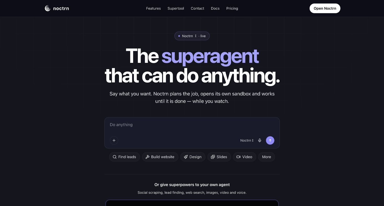 Noctrn product screenshot